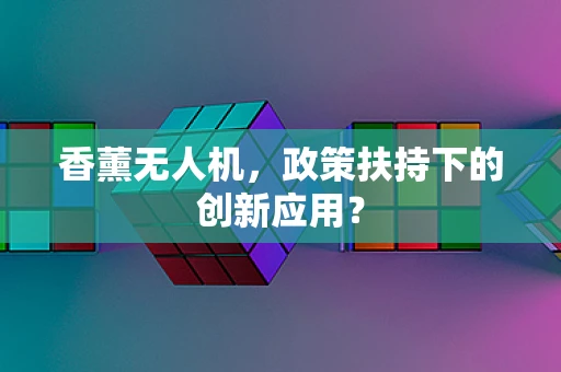 香薰无人机，政策扶持下的创新应用？