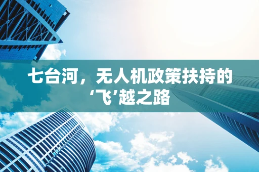 七台河，无人机政策扶持的‘飞’越之路