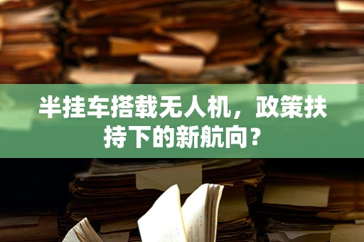 半挂车搭载无人机，政策扶持下的新航向？