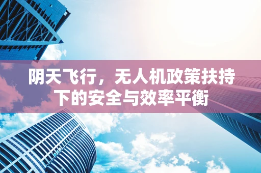阴天飞行，无人机政策扶持下的安全与效率平衡