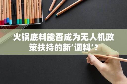 火锅底料能否成为无人机政策扶持的新‘调料’？
