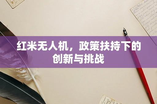红米无人机，政策扶持下的创新与挑战