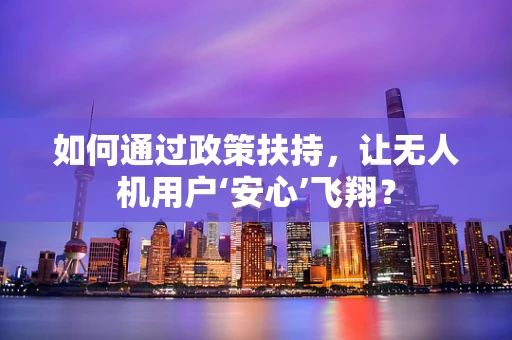 如何通过政策扶持，让无人机用户‘安心’飞翔？