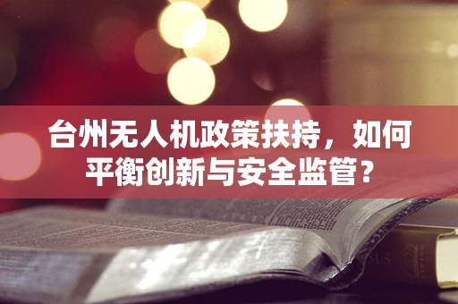 台州无人机政策扶持，如何平衡创新与安全监管？
