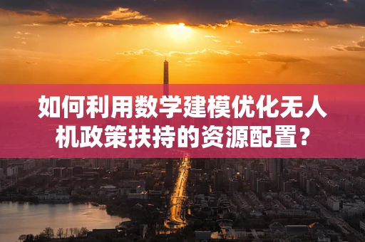 如何利用数学建模优化无人机政策扶持的资源配置？