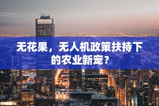 无花果，无人机政策扶持下的农业新宠？