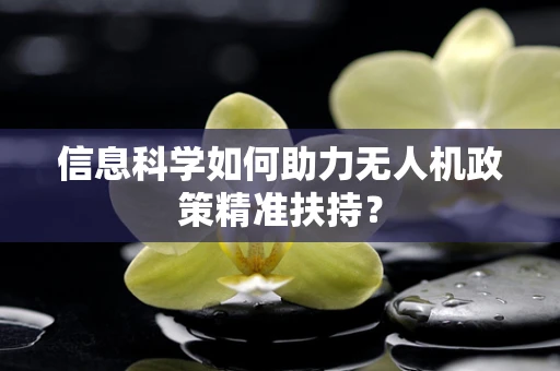 信息科学如何助力无人机政策精准扶持？