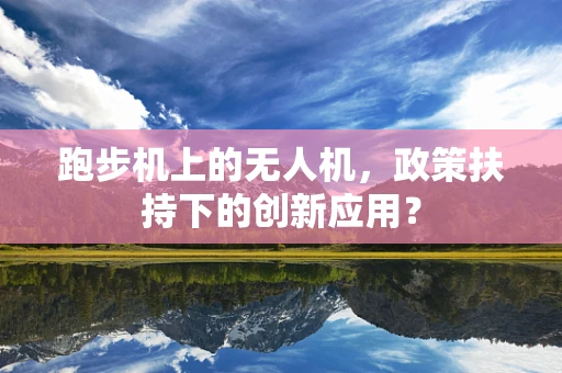 跑步机上的无人机，政策扶持下的创新应用？