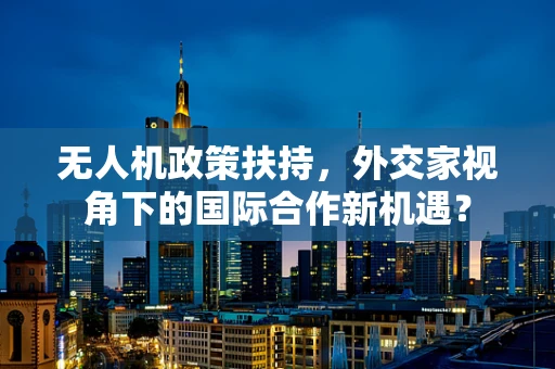 无人机政策扶持，外交家视角下的国际合作新机遇？