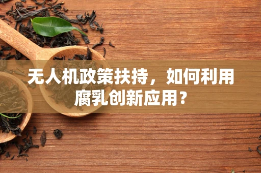 无人机政策扶持，如何利用腐乳创新应用？