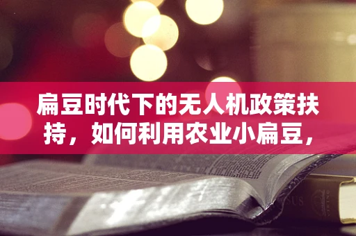 扁豆时代下的无人机政策扶持，如何利用农业小扁豆，撬动无人机技术发展的新杠杆？