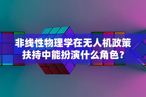 非线性物理学在无人机政策扶持中能扮演什么角色？
