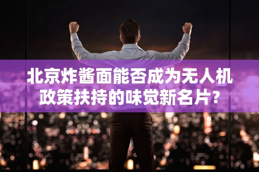 北京炸酱面能否成为无人机政策扶持的味觉新名片？