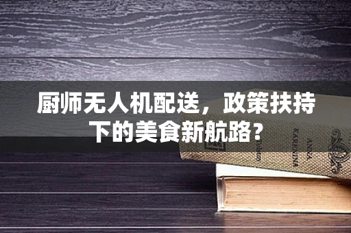 厨师无人机配送，政策扶持下的美食新航路？