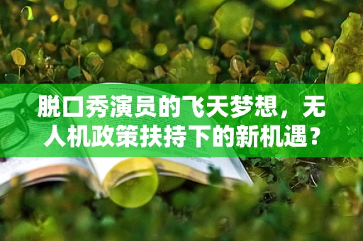 脱口秀演员的飞天梦想，无人机政策扶持下的新机遇？