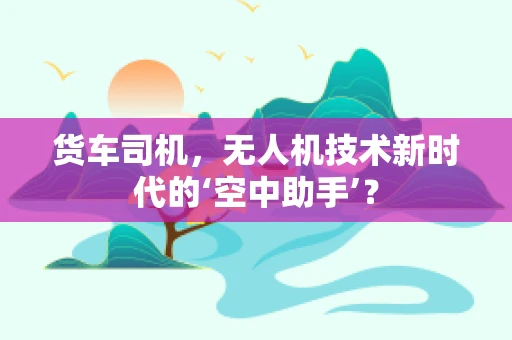 货车司机，无人机技术新时代的‘空中助手’？