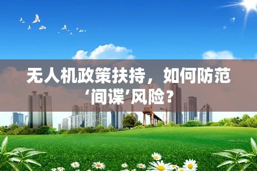 无人机政策扶持，如何防范‘间谍’风险？