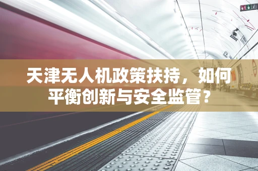 天津无人机政策扶持，如何平衡创新与安全监管？