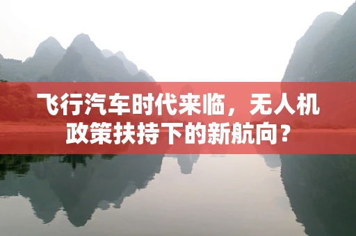 飞行汽车时代来临，无人机政策扶持下的新航向？
