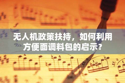 无人机政策扶持，如何利用方便面调料包的启示？