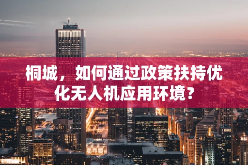 桐城，如何通过政策扶持优化无人机应用环境？
