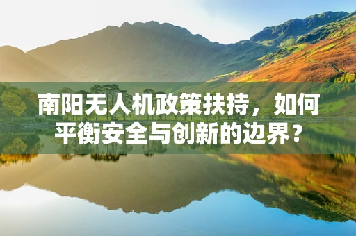 南阳无人机政策扶持，如何平衡安全与创新的边界？