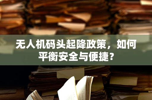 无人机码头起降政策，如何平衡安全与便捷？