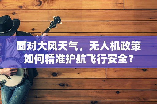 面对大风天气，无人机政策如何精准护航飞行安全？