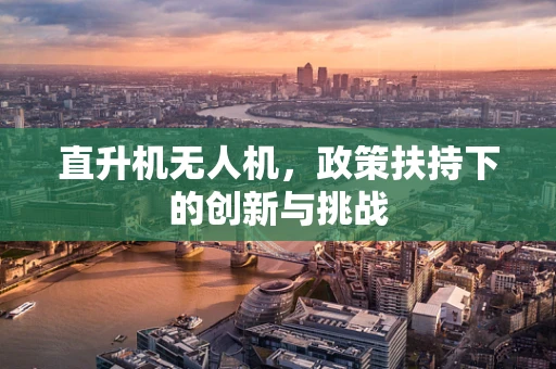 直升机无人机，政策扶持下的创新与挑战