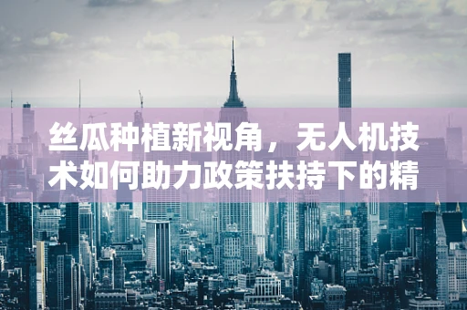 丝瓜种植新视角，无人机技术如何助力政策扶持下的精准农业？