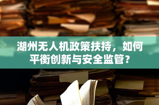 湖州无人机政策扶持，如何平衡创新与安全监管？