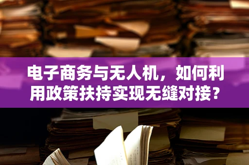 电子商务与无人机，如何利用政策扶持实现无缝对接？