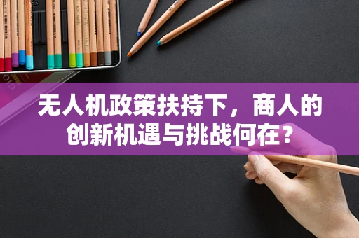 无人机政策扶持下，商人的创新机遇与挑战何在？