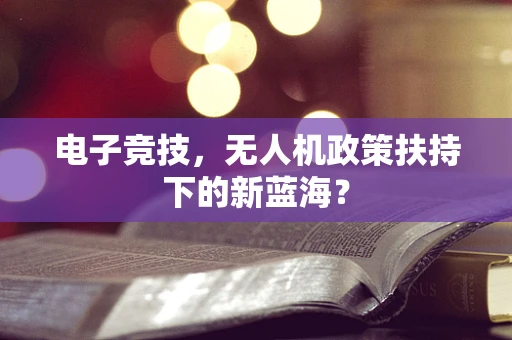 电子竞技，无人机政策扶持下的新蓝海？