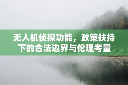 无人机侦探功能，政策扶持下的合法边界与伦理考量