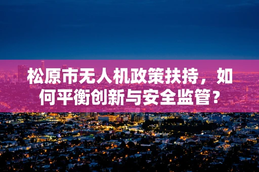 松原市无人机政策扶持，如何平衡创新与安全监管？