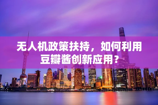 无人机政策扶持，如何利用豆瓣酱创新应用？