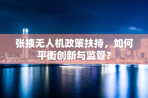 张掖无人机政策扶持，如何平衡创新与监管？