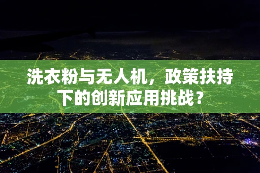 洗衣粉与无人机，政策扶持下的创新应用挑战？