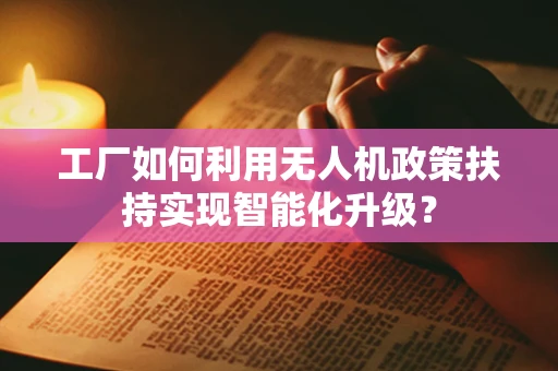 工厂如何利用无人机政策扶持实现智能化升级？