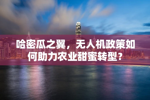 哈密瓜之翼，无人机政策如何助力农业甜蜜转型？