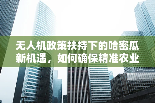 无人机政策扶持下的哈密瓜新机遇，如何确保精准农业的甜蜜落地？