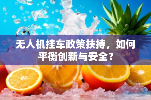 无人机挂车政策扶持，如何平衡创新与安全？