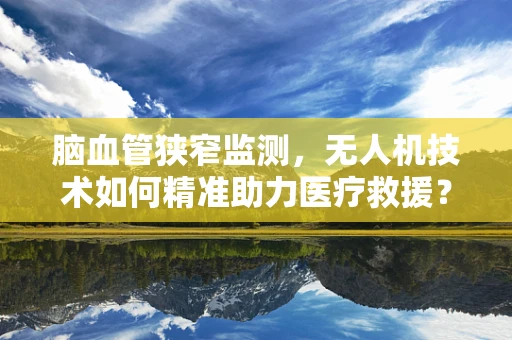 脑血管狭窄监测，无人机技术如何精准助力医疗救援？