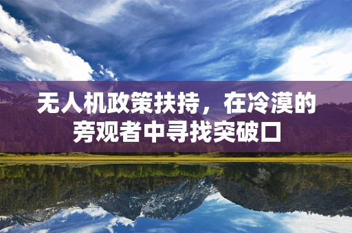 无人机政策扶持，在冷漠的旁观者中寻找突破口