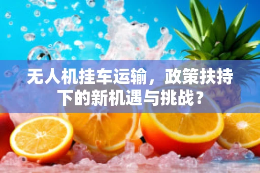 无人机挂车运输，政策扶持下的新机遇与挑战？