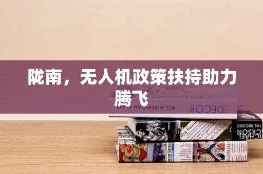 陇南，无人机政策扶持助力腾飞