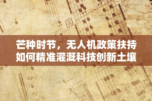 芒种时节，无人机政策扶持如何精准灌溉科技创新土壤？