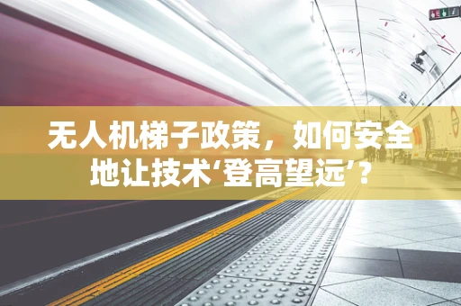 无人机梯子政策，如何安全地让技术‘登高望远’？
