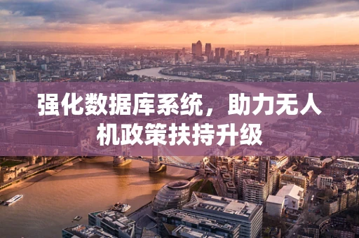 强化数据库系统，助力无人机政策扶持升级